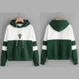 LASPERAL 2017 Fashion Hoodie Women Long Sleeve Cactus Print Hoodie Sweatshirt Pullover Tops Blouse Cotton Blend Jumper Hoodies