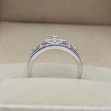 LASAMERO Ring For Women 0.4ct flower shape Certified diamond Ring Accents 18k Gold Real Engagement Wedding Ring