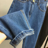2018 Fashion Spring Summer Boyfriend Jeans For Women Vintage High Waist Loose Bottoms Washed Blue Denim Long Harem Jeans Femme