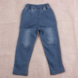 2018 Fashion Children Girls Jeans cute cat print Pants With Ruffles Denim Pants Spring Summer Clothes Girls Cute Kids Jeans
