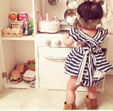 2018 Fashion baby toddler girls dress newborn girls bowknot dress Infant clothing casual dress for summer vestido