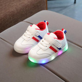 2018 European sports colorful lighting children casual shoes hot sales fashion baby sneakers glowing lighting girls boys shoes
