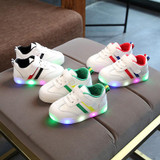 2018 European sports colorful lighting children casual shoes hot sales fashion baby sneakers glowing lighting girls boys shoes