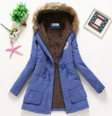 VXO New winter women jacket medium-long thick plus size 3XL outwear hooded wadded coat slim parka cotton-padded jacket overcoat