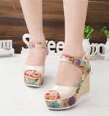 VTOTA Summer Shoes Women Sandals Sweet high-heeled Shoes Wedges Fish Head Women Sandals Waterproof Platform Shoes Women 326