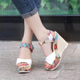 VTOTA Summer Shoes Women Sandals Sweet high-heeled Shoes Wedges Fish Head Women Sandals Waterproof Platform Shoes Women 326