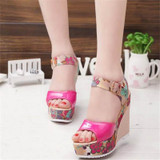VTOTA Summer Shoes Women Sandals Sweet high-heeled Shoes Wedges Fish Head Women Sandals Waterproof Platform Shoes Women 326