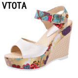 VTOTA Summer Shoes Women Sandals Sweet high-heeled Shoes Wedges Fish Head Women Sandals Waterproof Platform Shoes Women 326