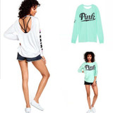Vs Pink Letters Printed Women Hoodies Loose Casual Women Love Pink Sweatshirts Floral Hoodie Poleron Moletom Feminino P18 Z30