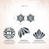 VOROCO 2017 Authentic Sterling Silver Simple Minimalist Hexagram Stars Vintage Stud Earrings for Women Fine Jewelry VSE073