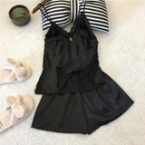 Voplidia Pijama Sexy Pajamas Set Faux Silk Lace Bow V-neck Sleepwear Lace Lingerie  Pijama Feminino Women Lingerie Pyjama Femme Voplidia Pijama Sexy Pajamas Set Faux Silk Lace Bow V-neck Sleepwear Lace Lingerie  Pijama Feminino Women Lingerie Pyjama Femme