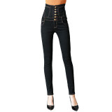 VooBuyla 2017 Brand New High Waist Jeans Women Skinny Denim Pencil Pants Female Plus Size Vintage Elastic Jeans Woman Jeans 6XL