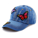 VONRU Brand Women's Baseball Cap Casual Butterfly Snapback Baseball Cap For Women Hats Caps Cotton Denim Casquette bone feminino
