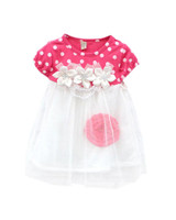 2017 Cute Summer Children Clothing Ball Gown Kids Baby Girls Polka Dots Tutu Dresses 4 Colors Vestido Infantil