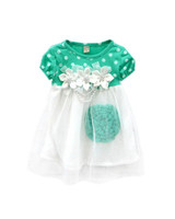 2017 Cute Summer Children Clothing Ball Gown Kids Baby Girls Polka Dots Tutu Dresses 4 Colors Vestido Infantil