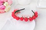 2017 Cute Rose Flower Crown Festival Headband Headwear Wedding Garland Floral Hairband Accessories