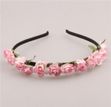 2017 Cute Rose Flower Crown Festival Headband Headwear Wedding Garland Floral Hairband Accessories