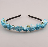 2017 Cute Rose Flower Crown Festival Headband Headwear Wedding Garland Floral Hairband Accessories