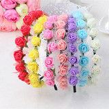 2017 Cute Rose Flower Crown Festival Headband Headwear Wedding Garland Floral Hairband Accessories