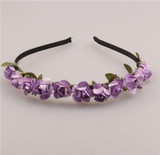 2017 Cute Rose Flower Crown Festival Headband Headwear Wedding Garland Floral Hairband Accessories