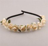 2017 Cute Rose Flower Crown Festival Headband Headwear Wedding Garland Floral Hairband Accessories