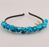 2017 Cute Rose Flower Crown Festival Headband Headwear Wedding Garland Floral Hairband Accessories