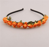 2017 Cute Rose Flower Crown Festival Headband Headwear Wedding Garland Floral Hairband Accessories