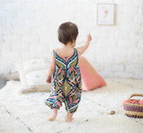 2017 Cute Newborn Baby Romper Summer Sleeveless Boho Loose Floral Jumpsuit Sunsuit Toddler Kids Clothes 0-24M