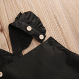 2017 Cute Newborn Baby Girl Romper Clothes Summer Ruffled Sleeve Solid Bebes Rompers Toddler Kids Jumpsuit Outfits Sunsuit 0-24M