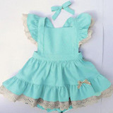 2017 Cute Kids Baby Clothes Girls Lace Ruffles Romper Dress Jumpsuit Outfits Sunsuit