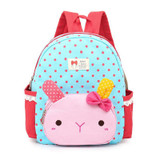 2017 cute Dot Bow Children school bags Cartoon Rabbit kindergarten baby backpack high quality canvas girls Student shoulder bags