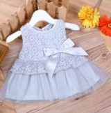 2017 Cute Brand Baby Dress Princess Wedding Party Lace Flower Baby Girls Dresses Sleeveless Newborn Infant Girl Dress 9 colors