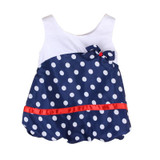 2017 Cute Baby Dresses Baby Girls Clothing Princess Lantern Girls Dress Party Wedding Costumes Polka Dots Bow Baby Girl Clothes
