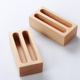 2017 Creative Solid Wooden Business Card Case Note Holder Storage Rack Desktop Card Holder for Home Office Home Storage JJ218