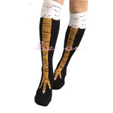2017 Creative New Women Chicken Socks With Chicken Print toe Trendy Women Fashion 3D Cartoon Thigh High Sale Chicken Toe Feet