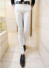 2017 Cotton Men's Pure Color Fashion Boutique Elastic Slim Business Formally Suit Pants / Male Wedding Dress Suit Pants Trousers 2017 Cotton Men's Pure Color Fashion Boutique Elastic Slim Business Formally Suit Pants / Male Wedding Dress Suit Pants Trousers