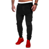 2017 Cotton Men full sportswear Pants Casual Elastic cotton Mens Fitness Workout Pants skinny Sweatpants Trousers Jogger Pants