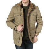 2017 Cotton Male AFS JEEP Parka Jacket Winter Casual Loose Cotton Padded Men Winter Outwear Jacket Top Quality D185
