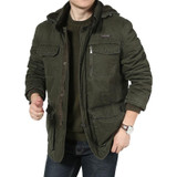 2017 Cotton Male AFS JEEP Parka Jacket Winter Casual Loose Cotton Padded Men Winter Outwear Jacket Top Quality D185