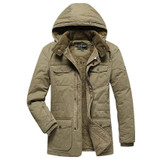2017 Cotton Male AFS JEEP Parka Jacket Winter Casual Loose Cotton Padded Men Winter Outwear Jacket Top Quality D185