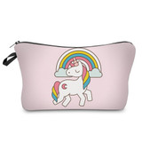 2017 Cosmetic Bags unicorn 3D printing Make up Bag New Fashion Brand makeup Bags 3D Printing Women Travel Makeup Bag