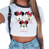 2018 New Blusas Femininas Women Blouse Shirt Crop Top Harajuku Short Sleeve O-neck Rose Print Tee Tops Brand Casual Blouses