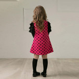 2018 New Autumn Long Sleeve Bow Girls Dress Girls Clothing Polka Dot Cute Princess Baby Girl Dress Kids Clothes Infant Dress