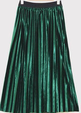 2018 New Autumn And Winter High Waisted Skinny Female Velvet Skirt Pleated Skirts Pleated Skirt Free Shipping