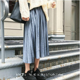 2018 New Autumn And Winter High Waisted Skinny Female Velvet Skirt Pleated Skirts Pleated Skirt Free Shipping 2018 New Autumn And Winter High Waisted Skinny Female Velvet Skirt Pleated Skirts Pleated Skirt Free Shipping