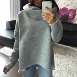 2018 New Arrival Women Winter Hoodies Scarf Collar Long Sleeve Fashion Casual Style Autumn Sweatshirts Moletom Feminino S-XL