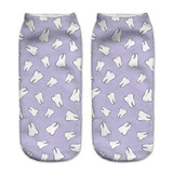 2018 New arrival Women Low Cut Ankle Socks Funny Aliens 3D Printing Sock Cotton Hosiery Printed Sock