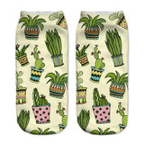 2018 New arrival Women Low Cut Ankle Socks Funny Aliens 3D Printing Sock Cotton Hosiery Printed Sock