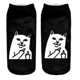 2018 New arrival Women Low Cut Ankle Socks Funny Aliens 3D Printing Sock Cotton Hosiery Printed Sock
