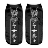 2018 New arrival Women Low Cut Ankle Socks Funny Aliens 3D Printing Sock Cotton Hosiery Printed Sock